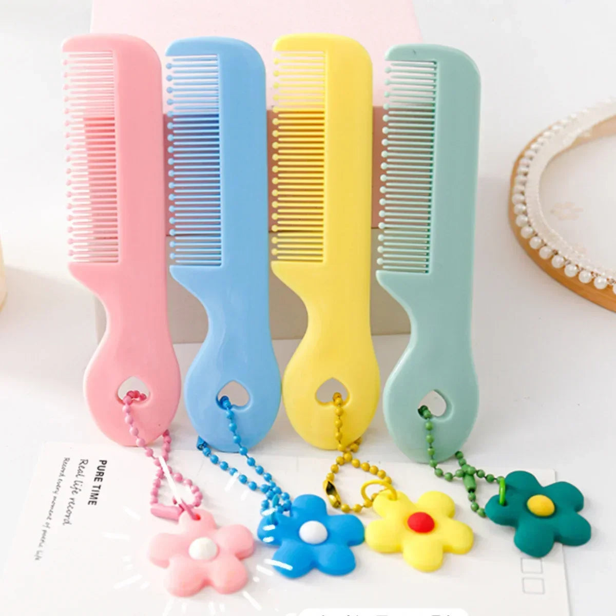 2023 New Children’s Small Anti-Screw Hair Brush Comb - Cartoon Mini Portable Untangling Bangs Round Tooth Hairbrush for Girls