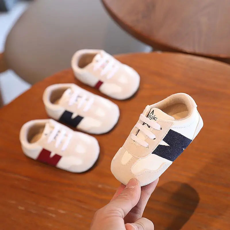 Newborn Baby Classic Sneakers – Anti-Slip Casual Shoes for Boys & Girls, 0-18 Months
