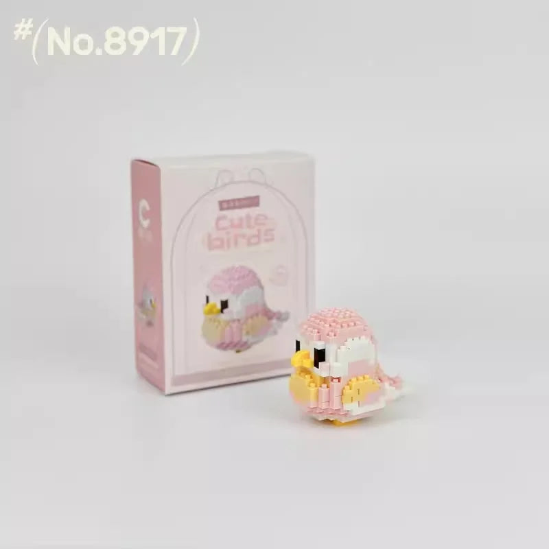 Moe Bird Series Building Block Toy – Educational Assembly Table Ornament for Kids