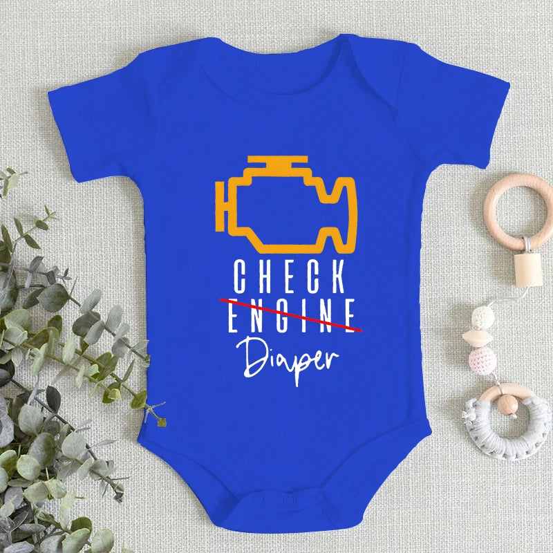 Autumn Newborn Clothes – Soft Cotton Infant Romper with Funny Pattern & Letter Design – Skin-Friendly Baby Boy Girl Short Sleeve Jumpsuit