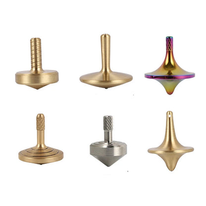Metal Brass Gyroscope Spinning Top Fidget Toy (Mini Desktop Spinner, 1.5 in)