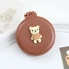 Mini Cartoon Bear Hair Brush with Mirror – Portable Massage Comb for Children, Cute Hair Comb for Kids