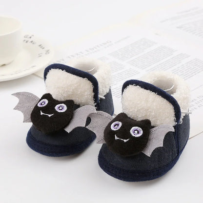 Winter Warm Newborn Baby Boy Girl Boots, Cute Bear Soft Toddler Shoes, First Walkers Anti-slip Booties, Infant Fur Snow Boots (0-18M)