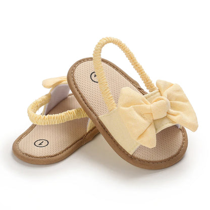 Infant Non-Slip First Walkers – 0-18 Months Baby Girls Sweet Flower Sandals, Soft Sole Flat Princess Dress Shoes