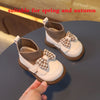 Winter Infant Girl Sock Boots Chunky Bow Knitted Casual Toddler Girl Patent Leather Shoes
