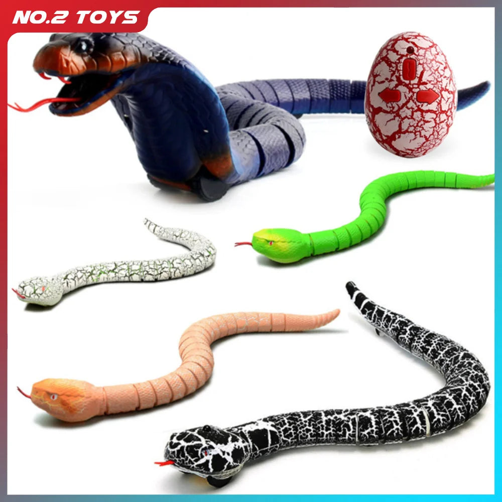 RC Snake Robot Toy – Electric Viper with Retractable Tongue Remote Control Animal