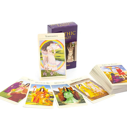 Kitten Tarot Deck - 78 Pieces, Cute Black & White, Beginner-Friendly Fortune Telling & Board Game Kit
