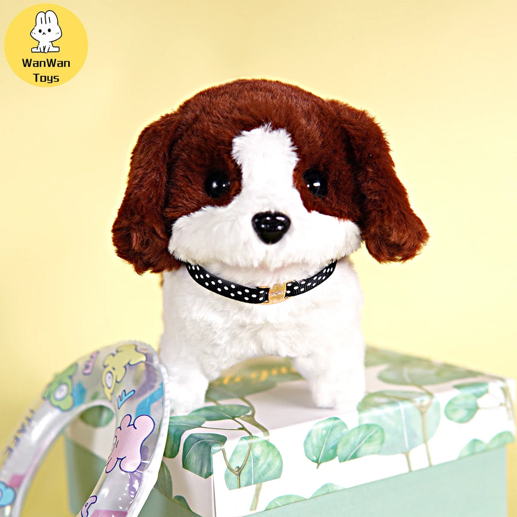 Plush Puppy Electronic Interactive Toy – Walking, Barking, Wagging Tail – Kids Gift