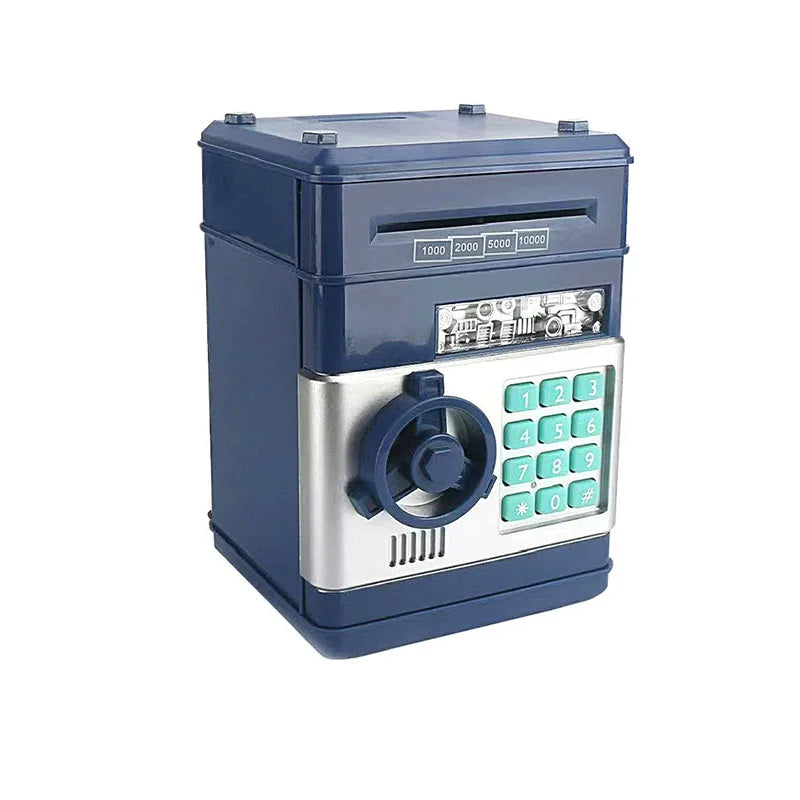 Children’s Cartoon Password ATM Bank – Safe Music Automatic Roll Money Deposit Toy for Kids