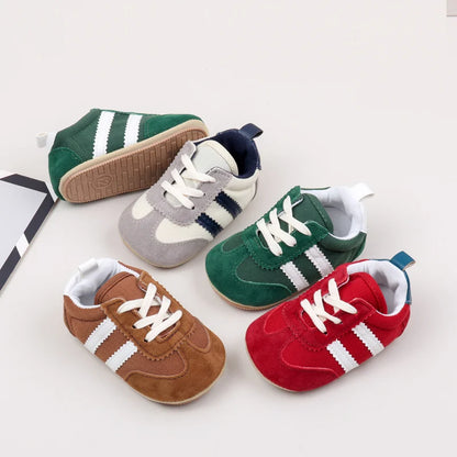 Hot Selling Baby Casual Sports Shoes Spring and Autumn Girls and Boys PVC Sole Anti-Slip Prewalker Shoes BLS4034