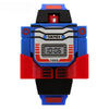 Kids LED Digital Robot Transforming Watch - Cartoon Sports Wristwatch for Children Birthday Gift