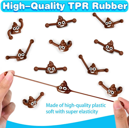 6/12/24/36-Pack Sticky Shooting Fake Poop Slingshot Toys – Colorful Party Favors & Piñata Fillers