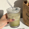 15 fl oz (450 ml) Glass Cup with Lid & Straw - Heat-Resistant Transparent Coffee, Tea & Juice Mug