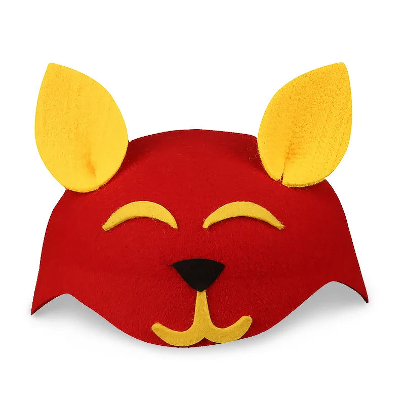 Kids Forest Animal Felt Party Hat – Duck, Bird & Rabbit Carnival Cap | Children's Day Party Costume