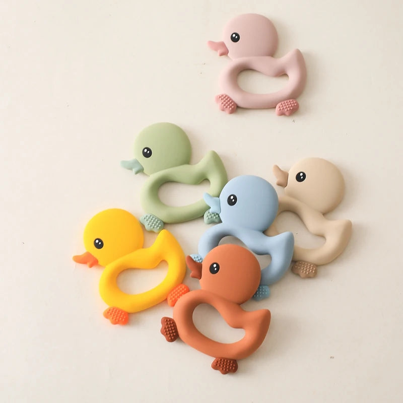 Baby Silicone Teether - Teething Toy for Infants 0-12 Months | Cartoon Rattle & Gum Relief Baby Accessories