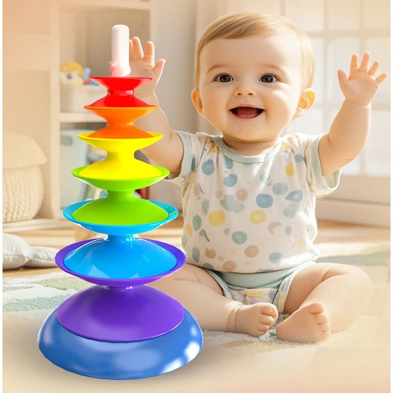 Rainbow Stacking Toy for Toddlers Montessori Educational Toy