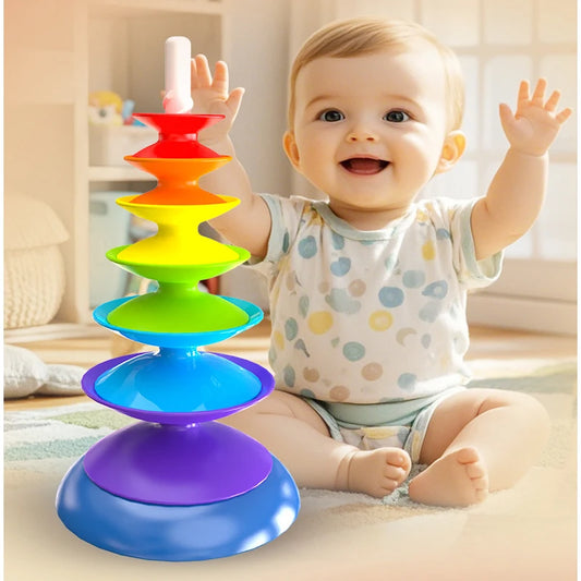 Rainbow Stacking Toy for Toddlers Montessori Educational Toy