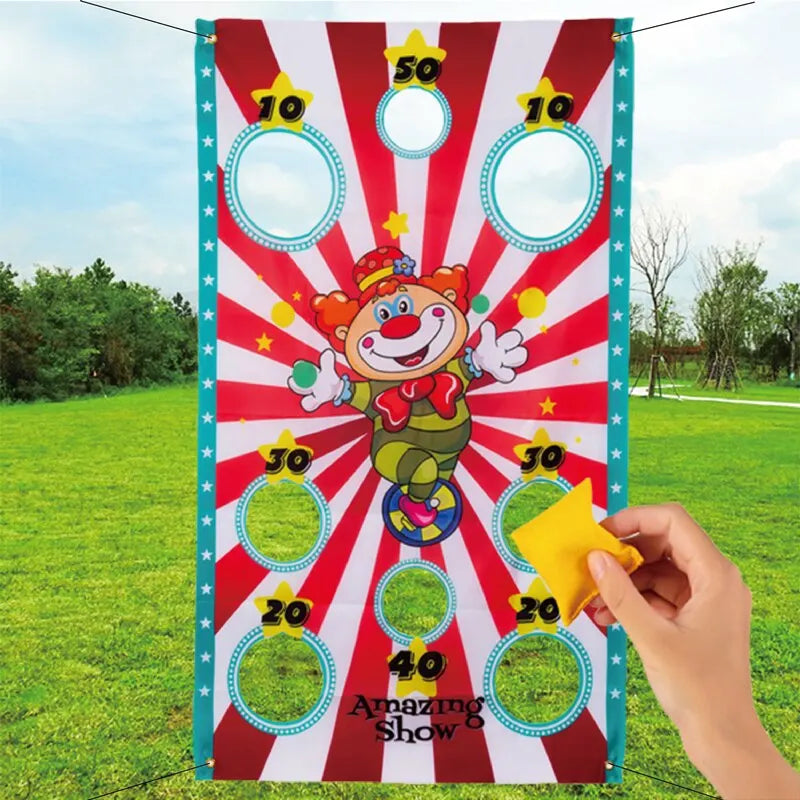 Funny Bean Bags Toy Game (Safe Tossing Bags, Outdoor Party & Carnival Game for Adults & Children)
