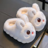Cute Rabbit Kids Fluffy Indoor Slippers – Plush-Lined Warm Non-Slip Slippers for Boys & Girls, Sizes 24–36 (15–21 cm / 5.9–8.3 in)