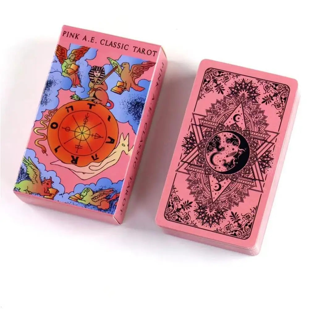 Pink Classic Tarot Deck (Divination, Full English Version, Oracle Deck for Girls)