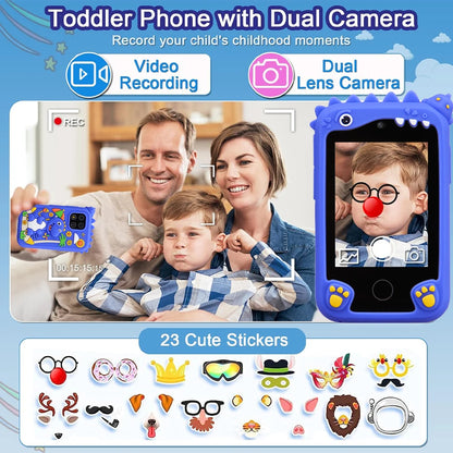 Children's Smart Phone Toy with 2.8-Inch Touchscreen, Digital Camera, and Music Player