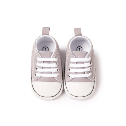KIDSUN Newborn Multi-Coloured Canvas Baby Shoes – Soft Soled Casual First Toddler Shoes for Boys & Girls