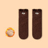 Baby Coral Velvet Socks – Warm Plush Knee-High Stockings with Cute Bear Design (0-5 Years)