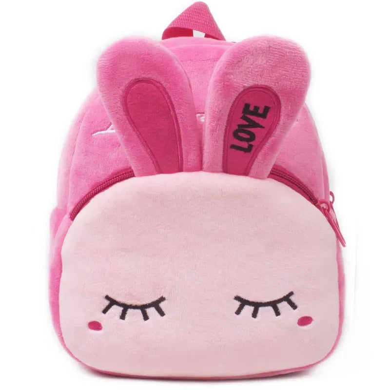 Baby Girls Plush Backpack - Cute 3D Cartoon Animal School Bag for Toddlers 0-4Y - Kidzy Market