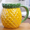 1-Piece Ceramic Kids Fruit Mug — Strawberry, Pumpkin & Pineapple Handgrip Coffee & Milk Cup | Cute Breakfast & Birthday Gift