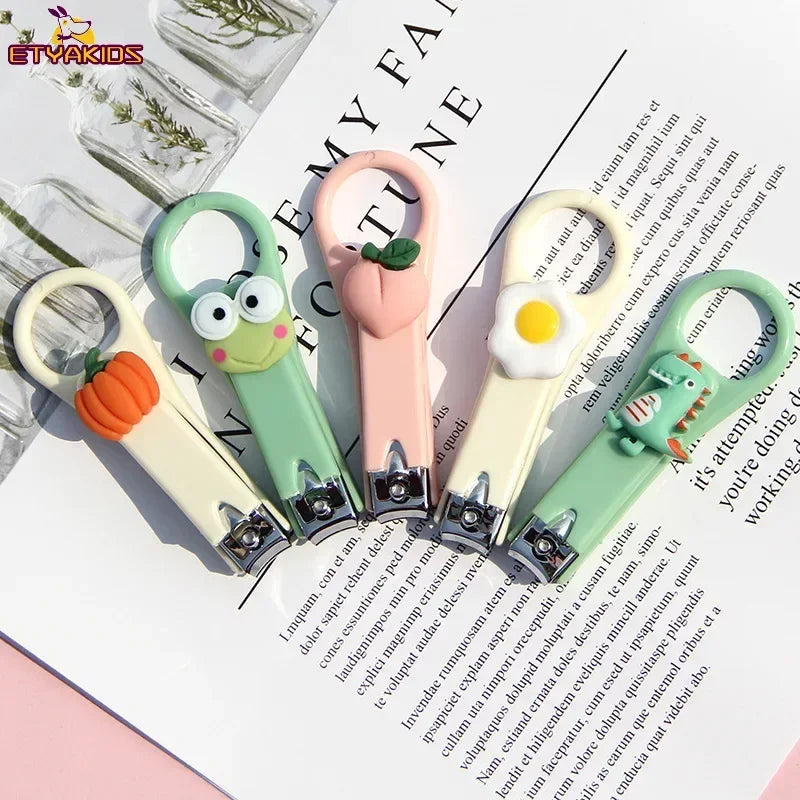 Cartoon Animal Fruit Nail Clippers for Kids, Nail Scissor Cutter, Trimmer, and Beauty Nail Scissors for Children