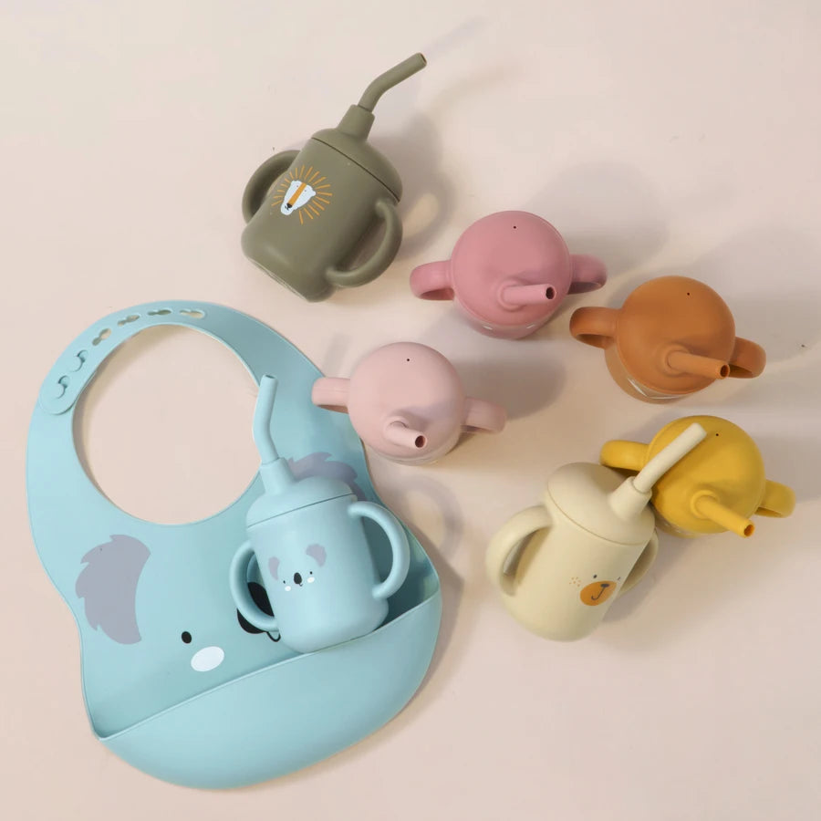 Newborn Feeding Portable Drinkware, Baby Food Storage Snack Cup, Infant Sippy Cup, Silicone Feed Water Bottle, Baby Accessories