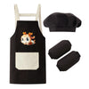 Kids Waterproof Apron Set for Cooking, Baking & Drawing | Includes Chef Hat, Arm Sleeves & Cover Bib - Perfect Cosplay & Artist Costume - Kidzy Market