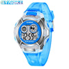 Kids Waterproof Digital Sports Watch - 7-Color LED Backlight, Alarm, Stopwatch & Calendar