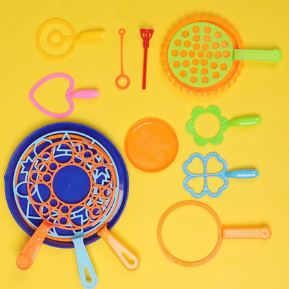 Kids Bubble Wand & Blower Toy Set - Outdoor Bubble Maker for Parties, Birthdays & Play
