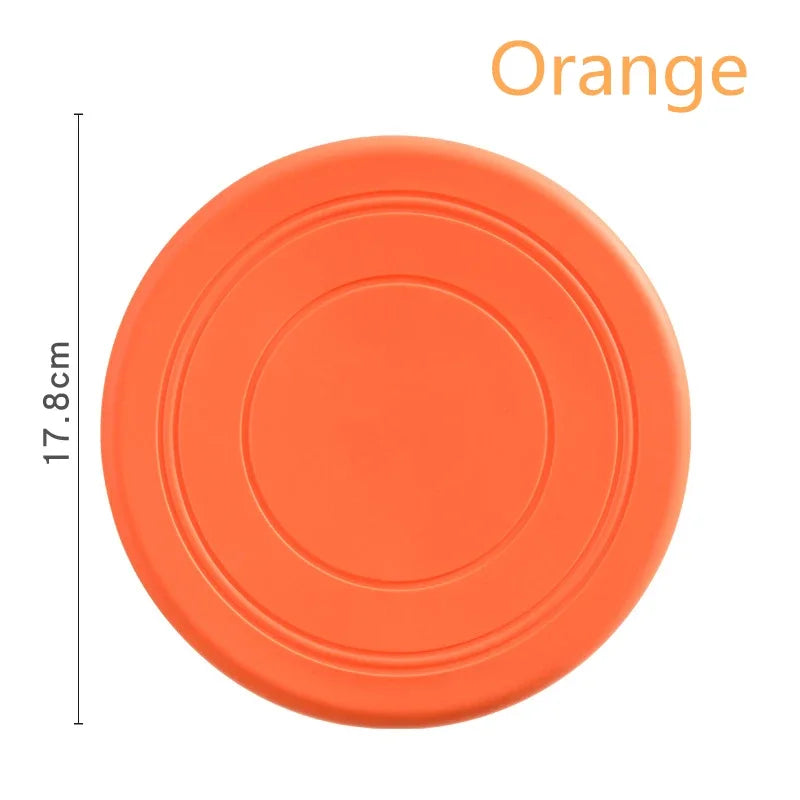 Silicone Flying Frisbee Dog Toy - Interactive Chew & Training Toy for Puppies & Dogs, 7 in (17.8 cm) - 1-Pack