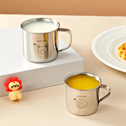 WORTHBUY 304 Stainless Steel Mini Mug with Handle — Anti-Drop Portable Kids Water & Milk Cup for Tea & Outdoor Picnic Drinkware