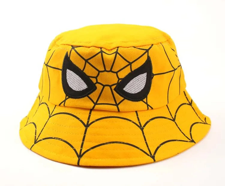 Kids Spider Cartoon Bucket Hat - Sun Fisherman Cap for Boys & Girls, Ages 2-7, One Size (52–53 cm / 20.5–20.9 in)