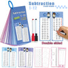 Wipeable Math Training Cards – Addition, Subtraction, Multiplication, Division for Kids Math Practice, Montessori Teaching Aid