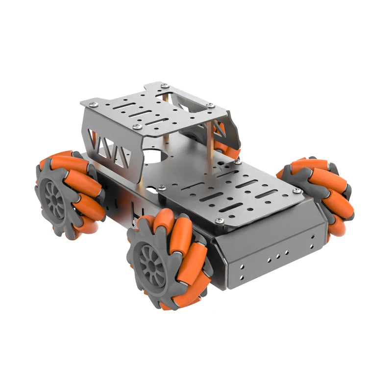 4WD Mecanum Wheel Robot Car Chassis Kit, TT Motor Aluminum Alloy Frame, Smart RC Car Kit for ROS, Programmable DIY Robot Kit