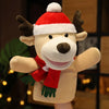 Christmas Plush Hand Puppets, Santa Claus Elk Snowman Penguin Storytelling Toy