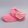 Kids Bunny Ear Sun Hat - Adjustable Rabbit Wings Visor, Cotton-Blend Sun Hat for Boys & Girls (Ages 3-12)