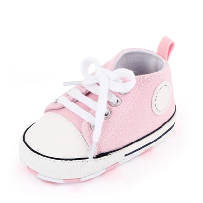 New Baby Shoes Boys Girls Classic Canvas Casual Sneakers Newborn First Walker Toddler Soft Sole Non-Slip Walking Shoes