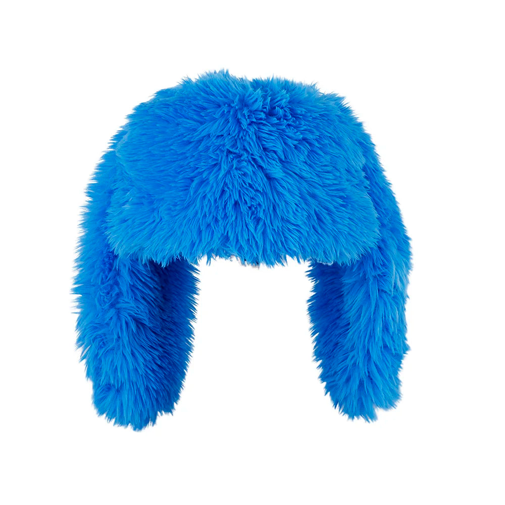Women's Faux Fur Rabbit Ear Balaclava Hat - Bomber Ski Mask Beanie, Y2K Skullie & Halloween Accessory