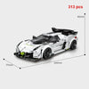 MOC Speed Racing Car Building Blocks Set — Small Studded Sports Car Garage Toy