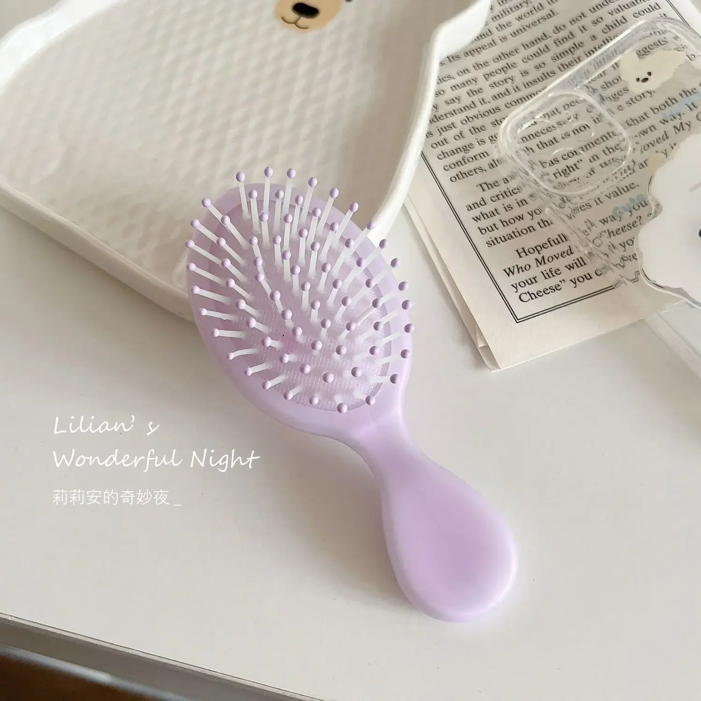 1 Piece Small Toddler Girl Hair Brush - Solid Color Massage Air Cushion Comb for Kids - Lovely Hair Care Tool