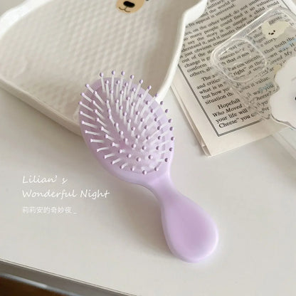 1 Piece Small Toddler Girl Hair Brush - Solid Color Massage Air Cushion Comb for Kids - Lovely Hair Care Tool