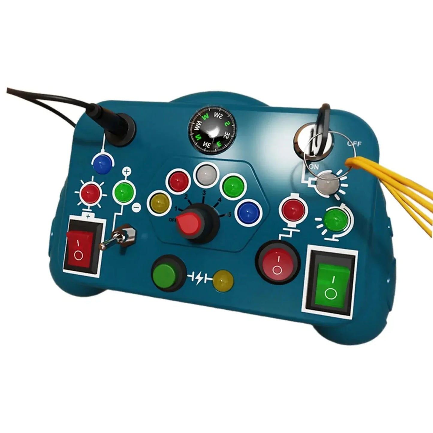 Busy Board with LED Lights and Switch – Sensory Montessori Toy, Portable Electric Puzzle for Early Education, Gift for Toddlers and Kids
