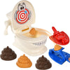 1-Set Poop Shooter Two-Player Desktop Prank Game – Funny Toilet Poop Toss Game, Creative Party & Kids Gift
