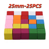Colorful Beech Wood Stacking Cubes - 25/50-Piece Rainbow Math & Logic Building Blocks for Kids Ages 3+