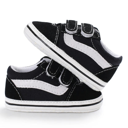 Newborn Baby Canvas Shoes – Anti-Slip Soft Sneakers for Baby Boys & Girls, Multi-Color Toddler First Walkers Crib Shoes